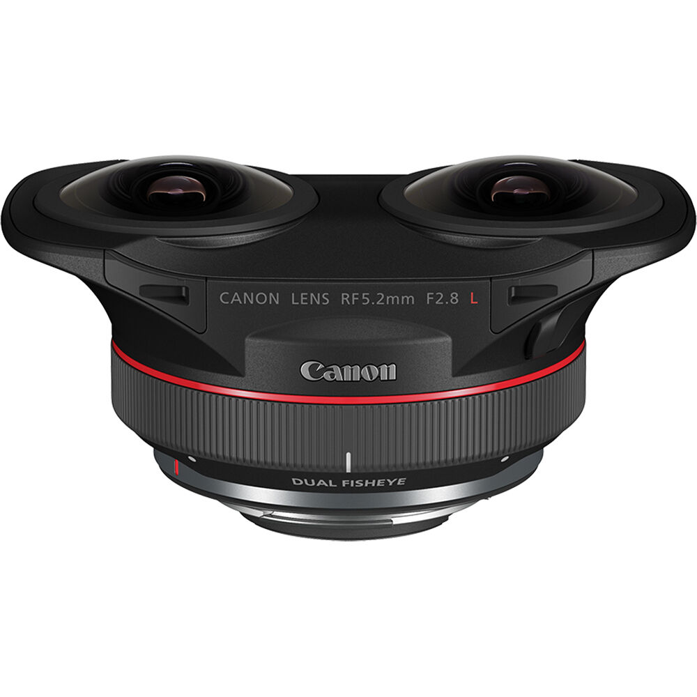 Canon RF 5.2mm f/2.8 L Dual Fisheye lens — stereoscopic 3D VR lens with dual optical systems